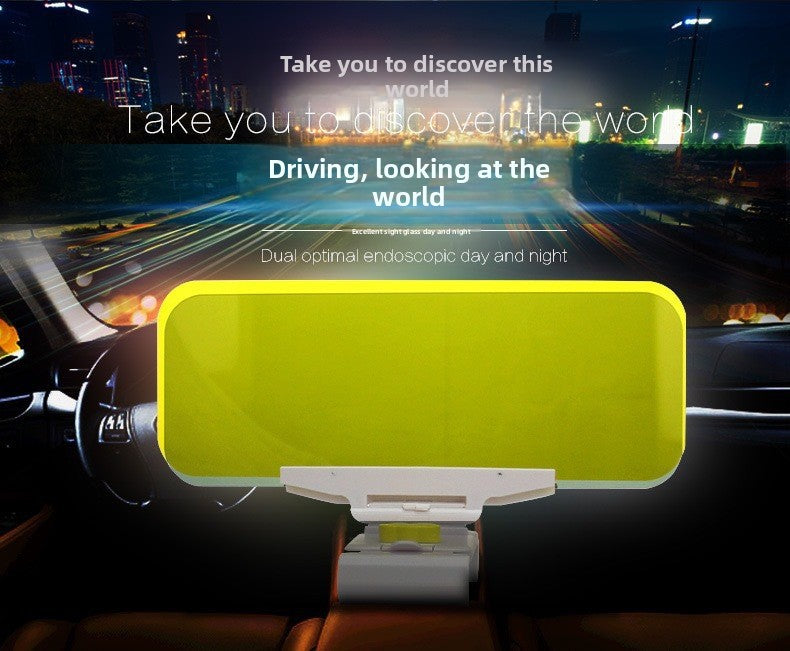 Car Day and Night Anti-Glare Mirror Car Sun Visor Night Vision Goggles Anti-Glare Anti-Strong Light Driver
