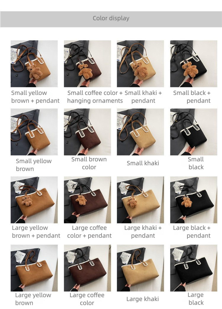 Autumn and Winter Super Hot Style Furry Handbag for Women Simple Fashion Versatile Stylish Single Shoulder Crossbody Bag