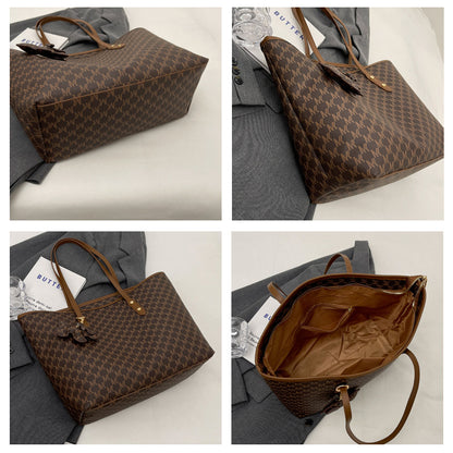 One-shoulder large-capacity commuting lightweight hand-carry tote bag