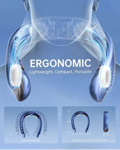 Premium New Neck Hanging Fan Silent Cooling Mini USB Neck Hanging Small Fan Rechargeable Long Battery Life