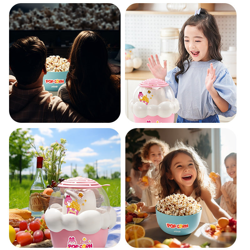Toys Children's Mini Popcorn Machine Electric Fully Automatic Multi-Functional Small Home Appliance Pretend Play Popcorn Maker for Home Use