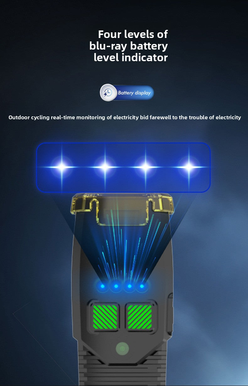 Bicycle Light with Horn Anti-Glare High-Low Beam Switch Front Light Integrated Dustproof Fogproof Front Light