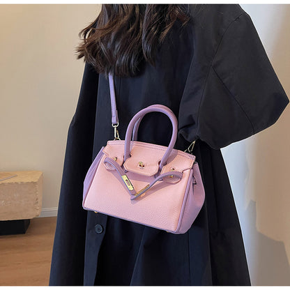 Block Platinum Small Square Handbag for Women