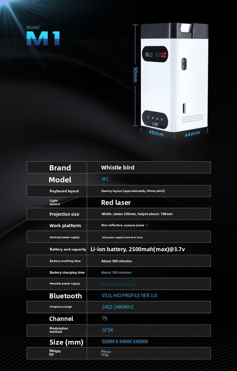 Bluetooth Laser Projection Keyboard + Mouse (Set) + Phone Stand + Power Bank Creative Gift