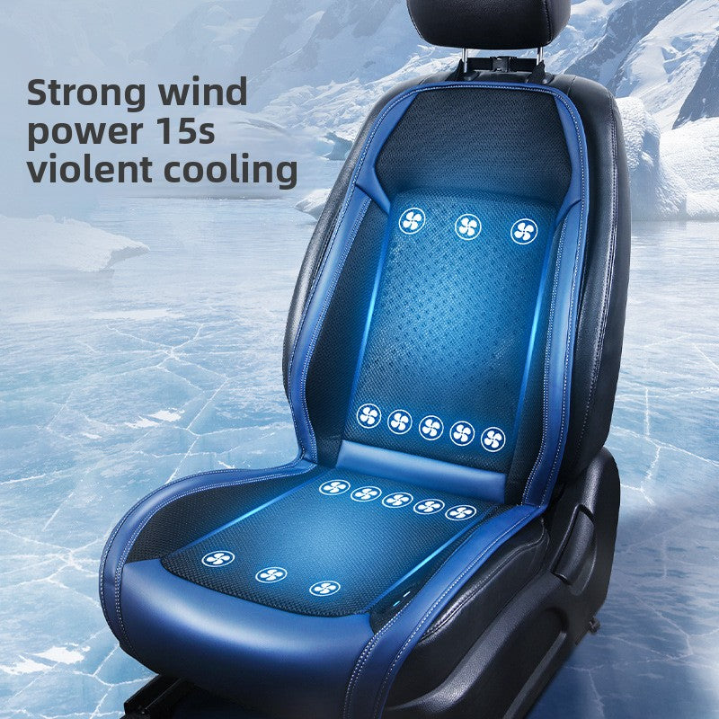 Summer Car Ventilation Seat Cushion Cooling Seat Pad Summer Cool Air Breathable Heat Dissipation Cooling Pad Truck Backrest with Fan