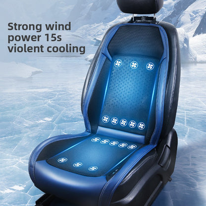 Summer Car Ventilation Seat Cushion Cooling Seat Pad Summer Cool Air Breathable Heat Dissipation Cooling Pad Truck Backrest with Fan