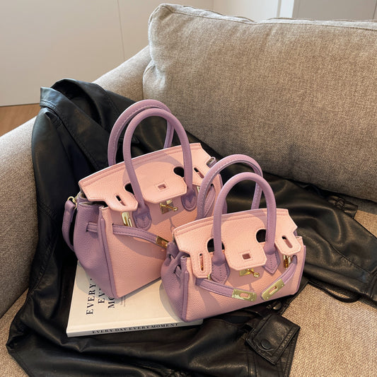 Block Platinum Small Square Handbag for Women