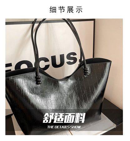 Shoulder Bag One Size Women's Bag Zipper PU 2025 Autumn Tote Bag