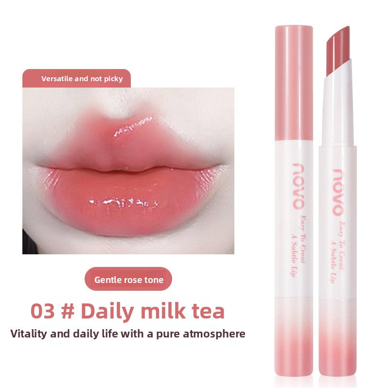 NOVO Charming Translucent Moisturizing Lipstick, Waterproof, Long-lasting, Non-fading, Brightening, Natural Look,