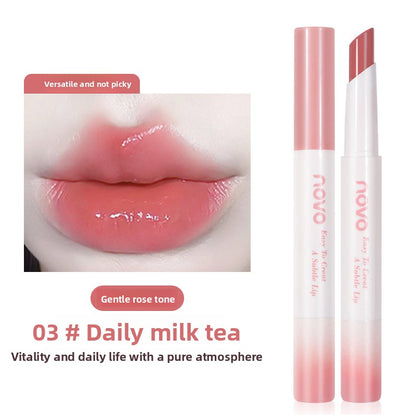 NOVO Charming Translucent Moisturizing Lipstick, Waterproof, Long-lasting, Non-fading, Brightening, Natural Look,