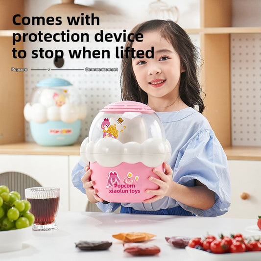 Toys Children's Mini Popcorn Machine Electric Fully Automatic Multi-Functional Small Home Appliance Pretend Play Popcorn Maker for Home Use