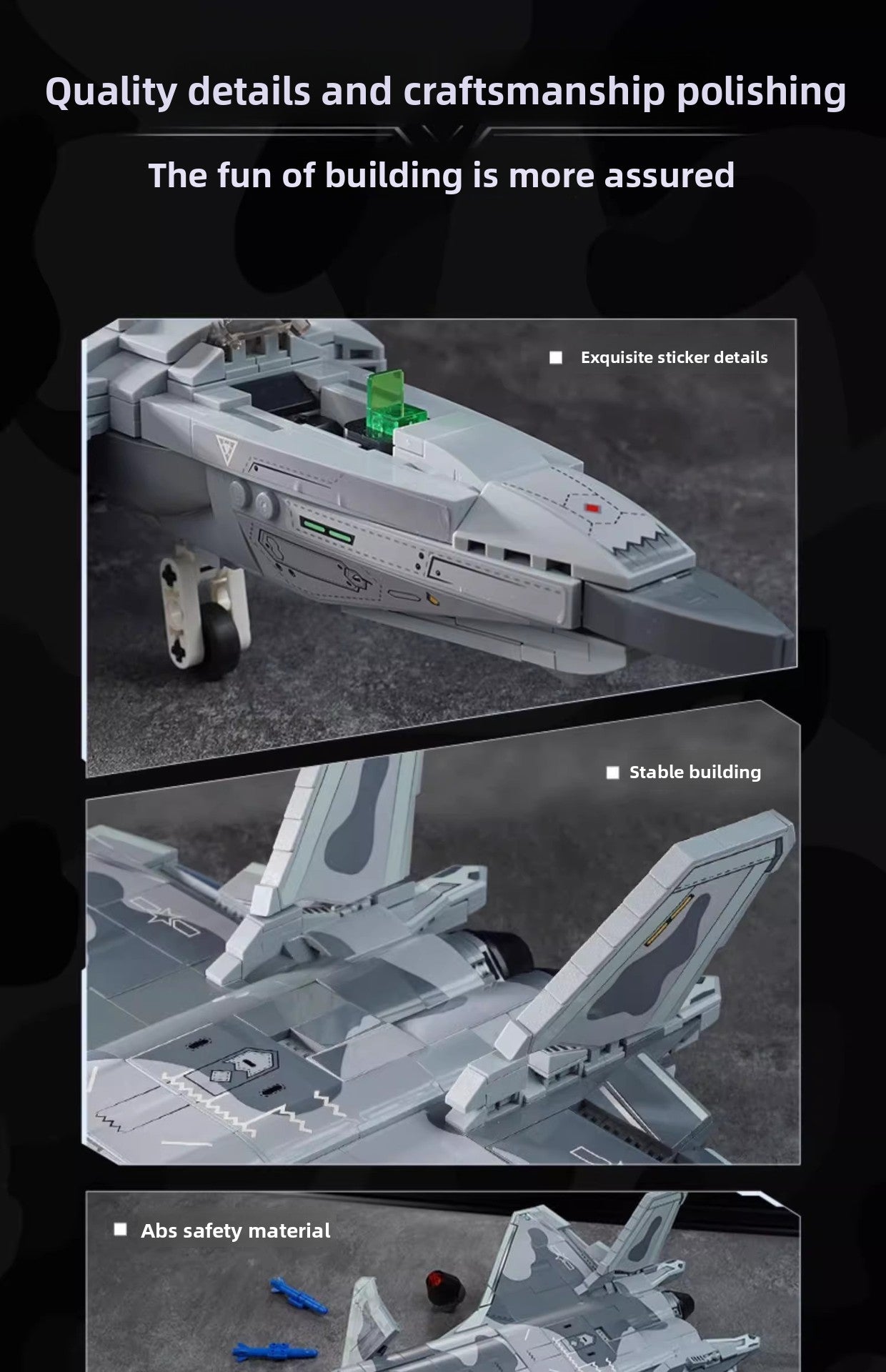 Enlightenment Wonderful Building Blocks Military22020A Great Power's Heavy Weapon Takes Down20Stealth Fighter Small Particle Assembling Blocks