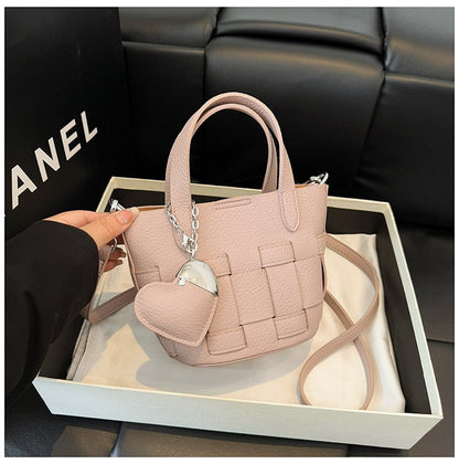 Women's Bag One Size PU Bucket Bag Zipper Shoulder Bag