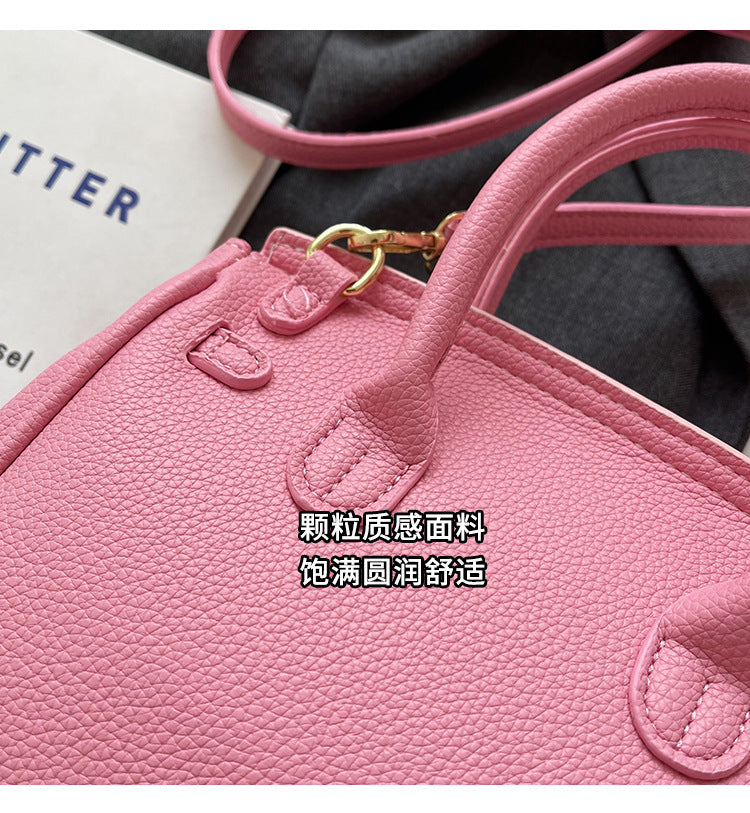 Block Platinum Small Square Handbag for Women