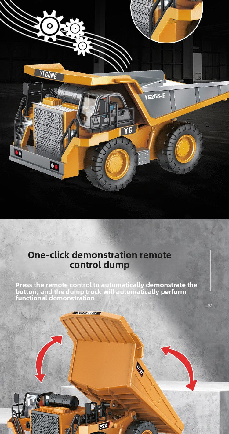 Children's Electric Toy Light and Sound Engineering Vehicle1:20Track Alloy Remote Control Excavator Model