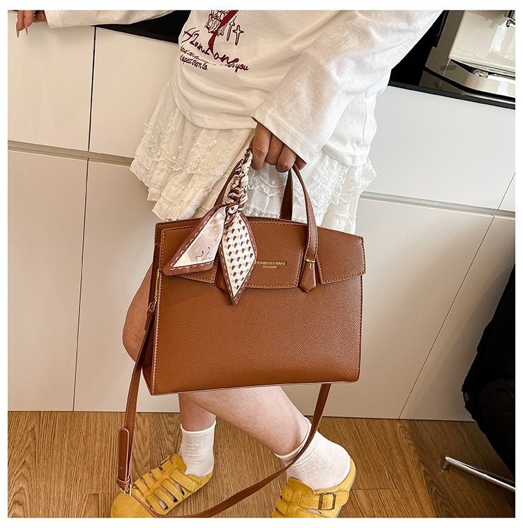 Single Shoulder Bag One Size Small Square Bag Women's Bag PU 2025 Autumn Zipper