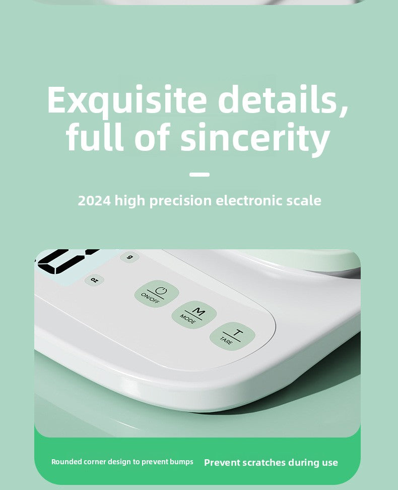 Kitchen Scale High Precision Electronic Scale Kitchen Small Gram Scale Accurate Coffee Scale Gram Weight Measuring Device Household Food Scale