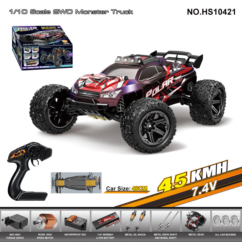 HS10421Formal1/10Scale Racing Car45KM/H | 1/18Brushless High-Speed Four-Wheel Drive2.4G Full Scale Professional RC Remote Control Off-Road Big Wheel Bike1/14Brush