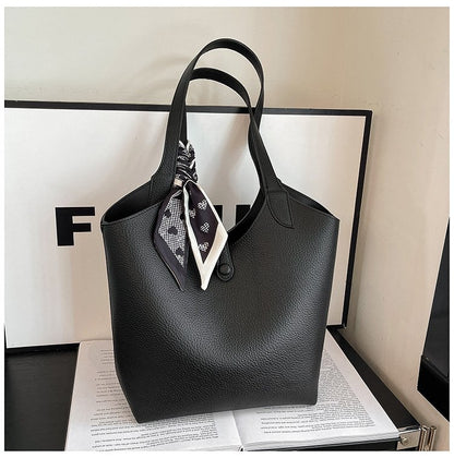 Magnetic Buckle Women's Bag PU Shoulder Bag 2025 Autumn Tote Bag One Size