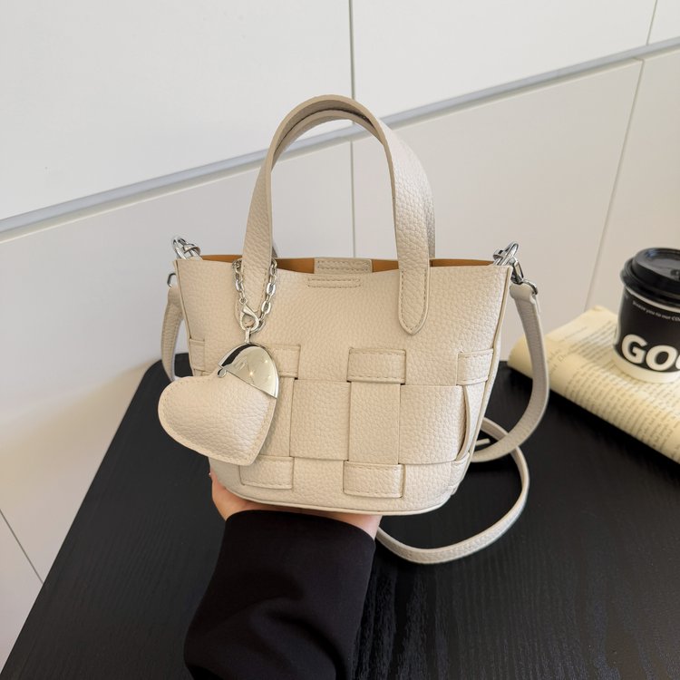 Women's Bag One Size PU Bucket Bag Zipper Shoulder Bag