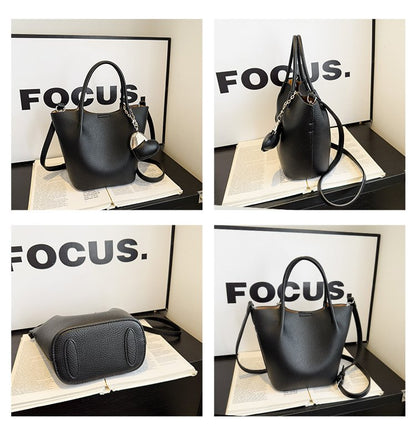 Single Shoulder Handbag Zipper One Size Women's Bag Vegetable Basket Bag PU