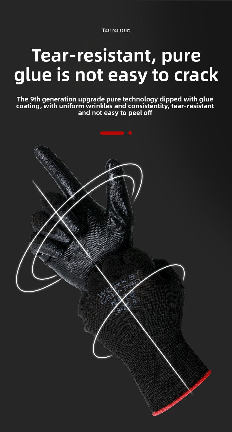 FOR WHOLE SALE ONLY PRICE ON REQUEST                      Labor Protection Gloves Nitrile Oil-Resistant Waterproof Wear-Resistant 13-Pin Black Yarn Rubber Coated Construction Site Work Labor Protection Gloves