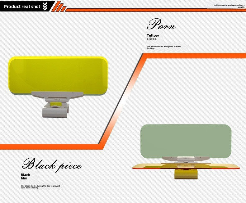 Car Day and Night Anti-Glare Mirror Car Sun Visor Night Vision Goggles Anti-Glare Anti-Strong Light Driver