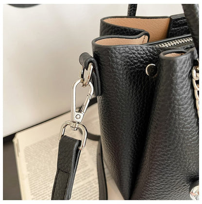 Women's Bag Zipper PU One Size 2025 Summer Basket Bag Shoulder Bag