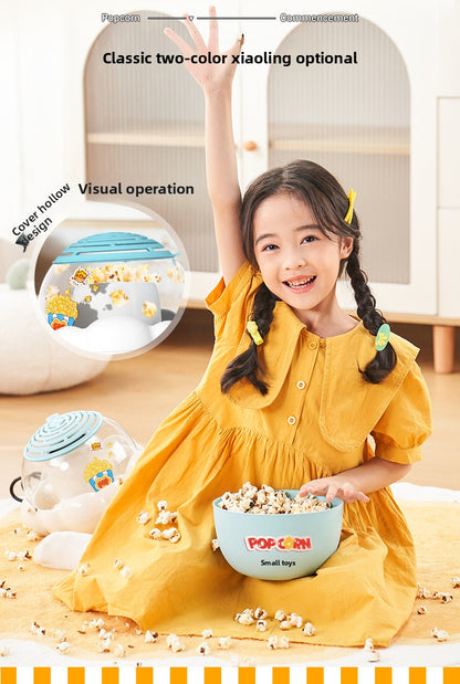 Toys Children's Mini Popcorn Machine Electric Fully Automatic Multi-Functional Small Home Appliance Pretend Play Popcorn Maker for Home Use