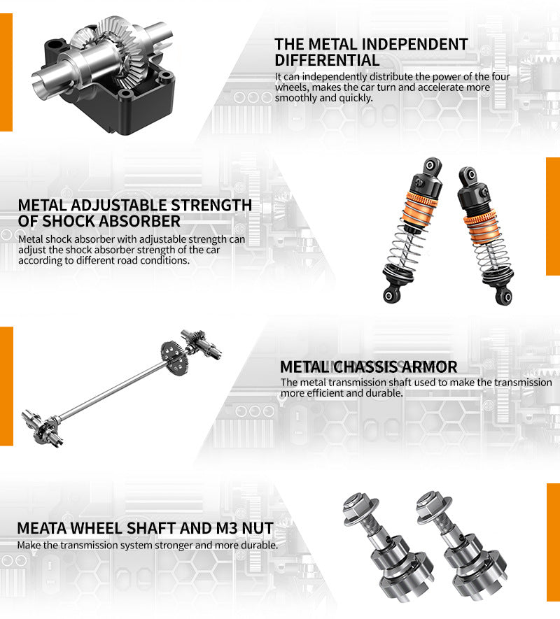 1/18Brushless High-Speed Four-Wheel Drive2.4G Full Scale Professional RC Remote Control Off-Road Big Wheel Bike1/14Brush