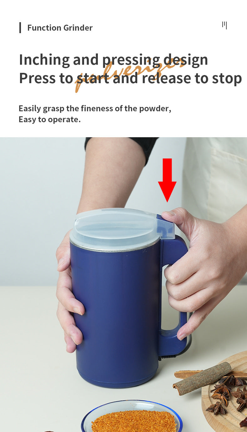 Large Capacity Grinder Household Small Coffee Bean Grinding Cup Grains and Herbs Electric Powder Grinder