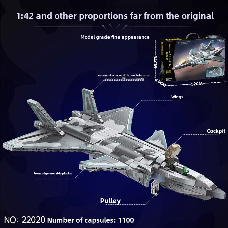 Enlightenment Wonderful Building Blocks Military22020A Great Power's Heavy Weapon Takes Down20Stealth Fighter Small Particle Assembling Blocks