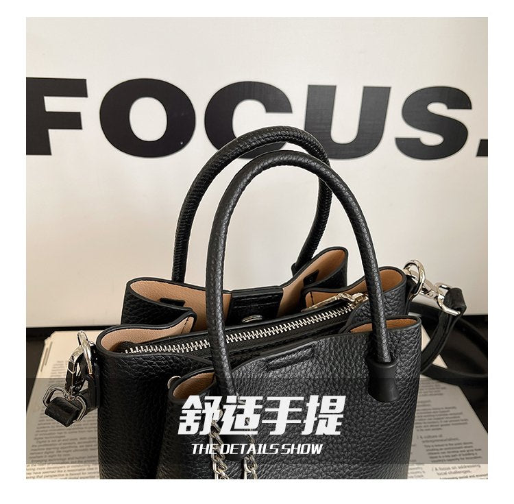 Women's Bag Zipper PU One Size 2025 Summer Basket Bag Shoulder Bag