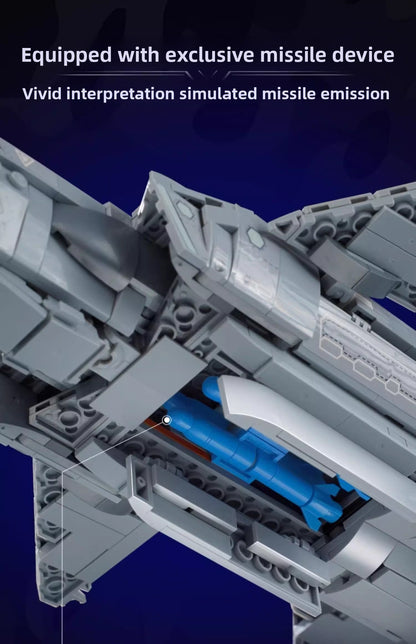 Enlightenment Wonderful Building Blocks Military22020A Great Power's Heavy Weapon Takes Down20Stealth Fighter Small Particle Assembling Blocks