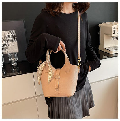 One Size Bucket Bag Vegetable Basket Bag Women's Bag PU