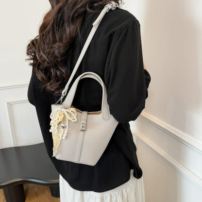 Bucket Bag Women's Bag PU Shoulder Bag Lock Buckle