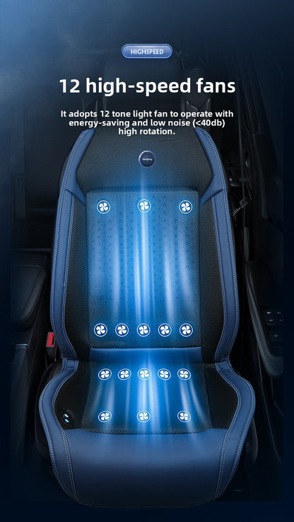 Summer Car Ventilation Seat Cushion Cooling Seat Pad Summer Cool Air Breathable Heat Dissipation Cooling Pad Truck Backrest with Fan