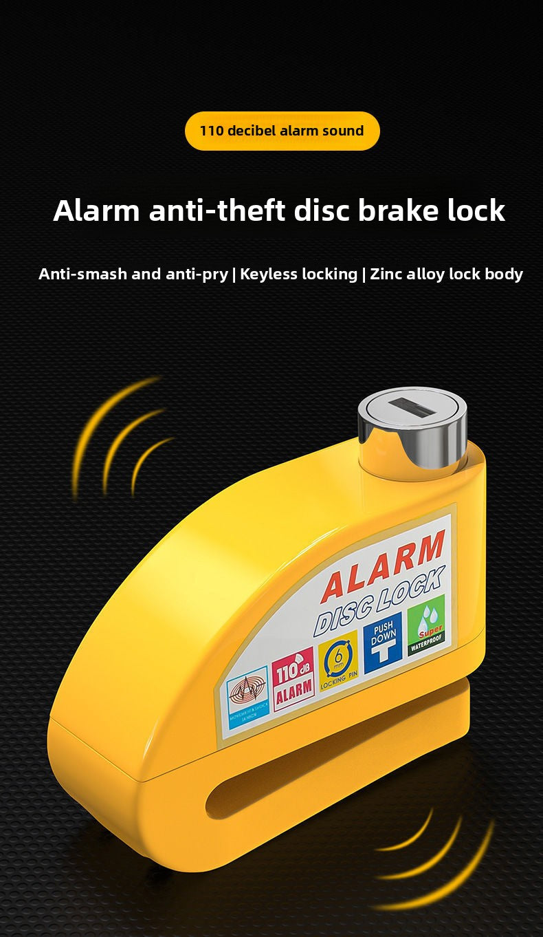 Universal Electric Bike Disc Brake Lock Motorcycle Lock Anti-Theft Bicycle Alarm Disc Brake Lock Mountain Bike Lock Bicycle Lock