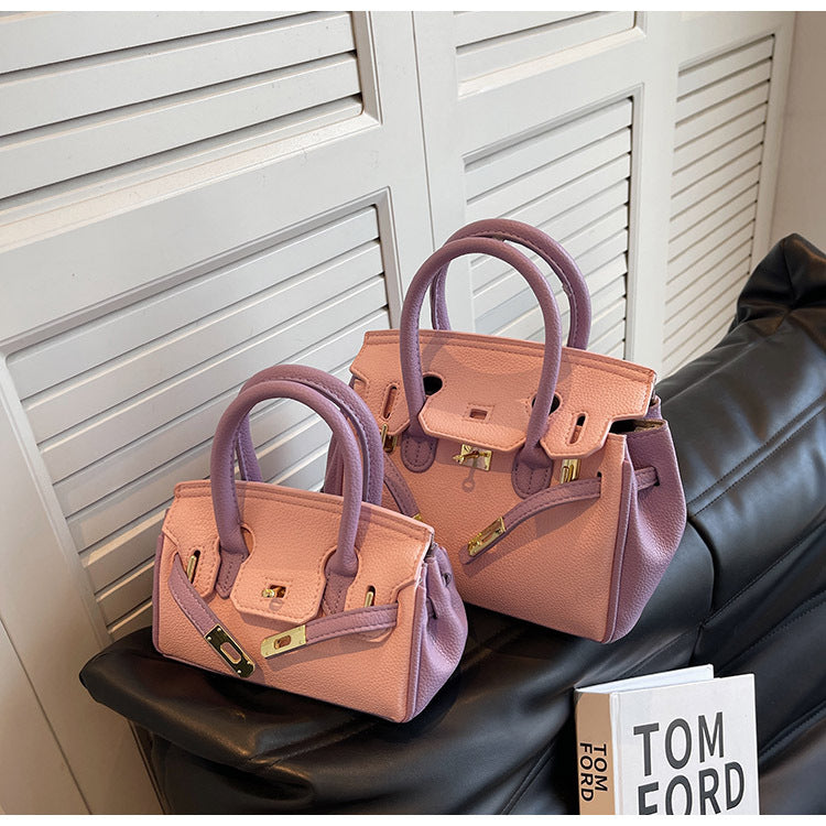 Block Platinum Small Square Handbag for Women