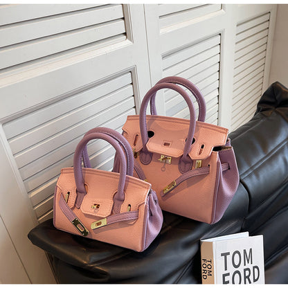 Block Platinum Small Square Handbag for Women