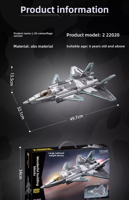 Enlightenment Wonderful Building Blocks Military22020A Great Power's Heavy Weapon Takes Down20Stealth Fighter Small Particle Assembling Blocks